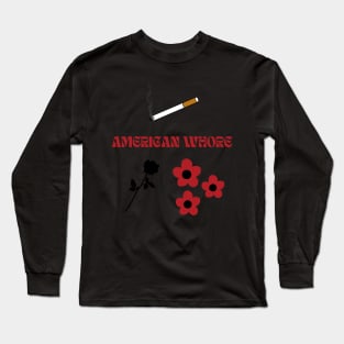 American Whore Song Print Sticker Pack Long Sleeve T-Shirt